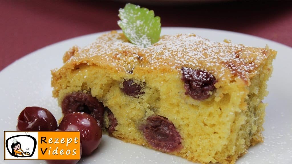 Kirsch-Rührkuchen Rezept mit Video - leichte Backrezepte/ Kuchenrezepte