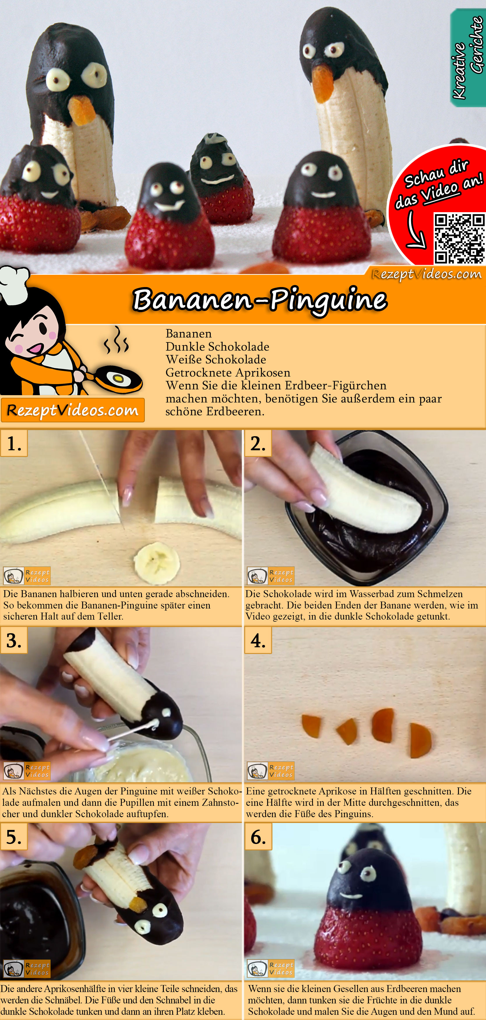 Bananen-Pinguine Rezept mit Video