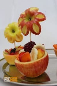Früchtebecher mit Apfelblumen - Rezept Videos