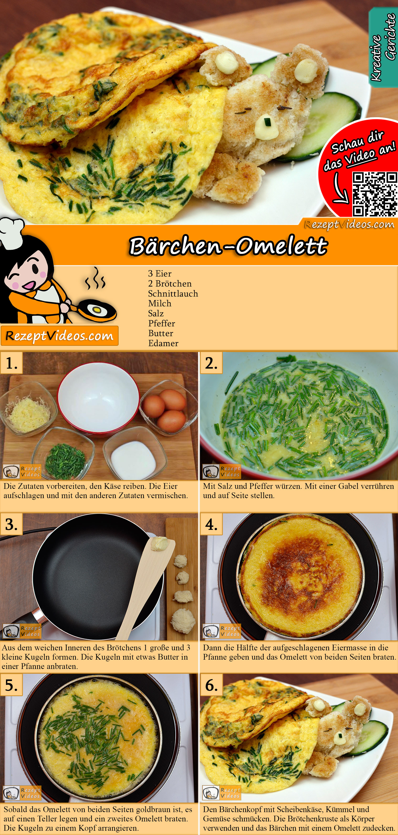 Bärchen-Omelett Rezept mit Video