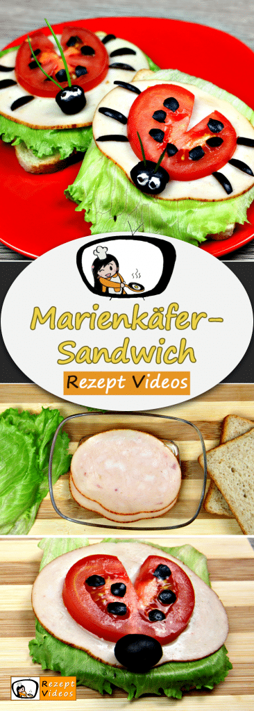 Marienkäfer-Sandwich, Rezept Videos, Kinder Rezepte, gesunde Rezepte, leckere Rezepte, einfache Rezepte, schnelle Rezepte, Sandwich Rezept