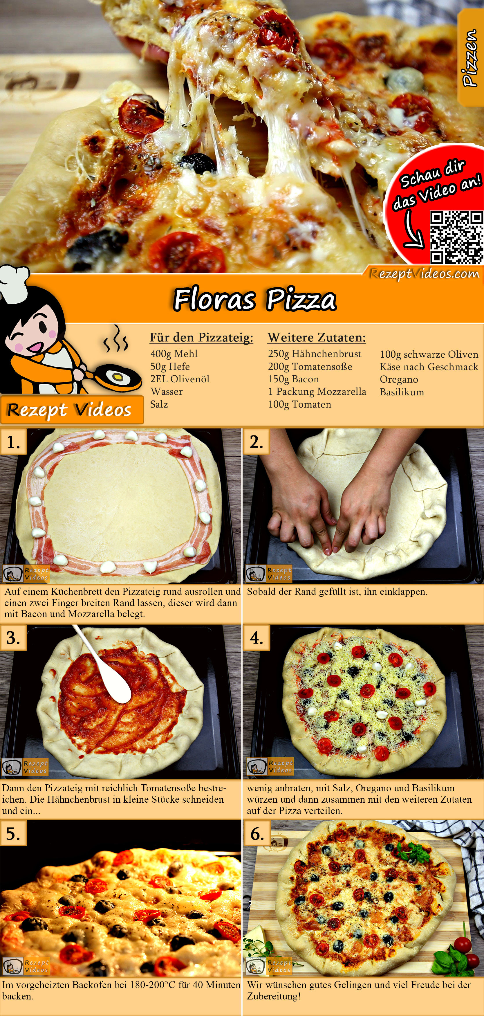 Floras Pizza Rezept mit Video
