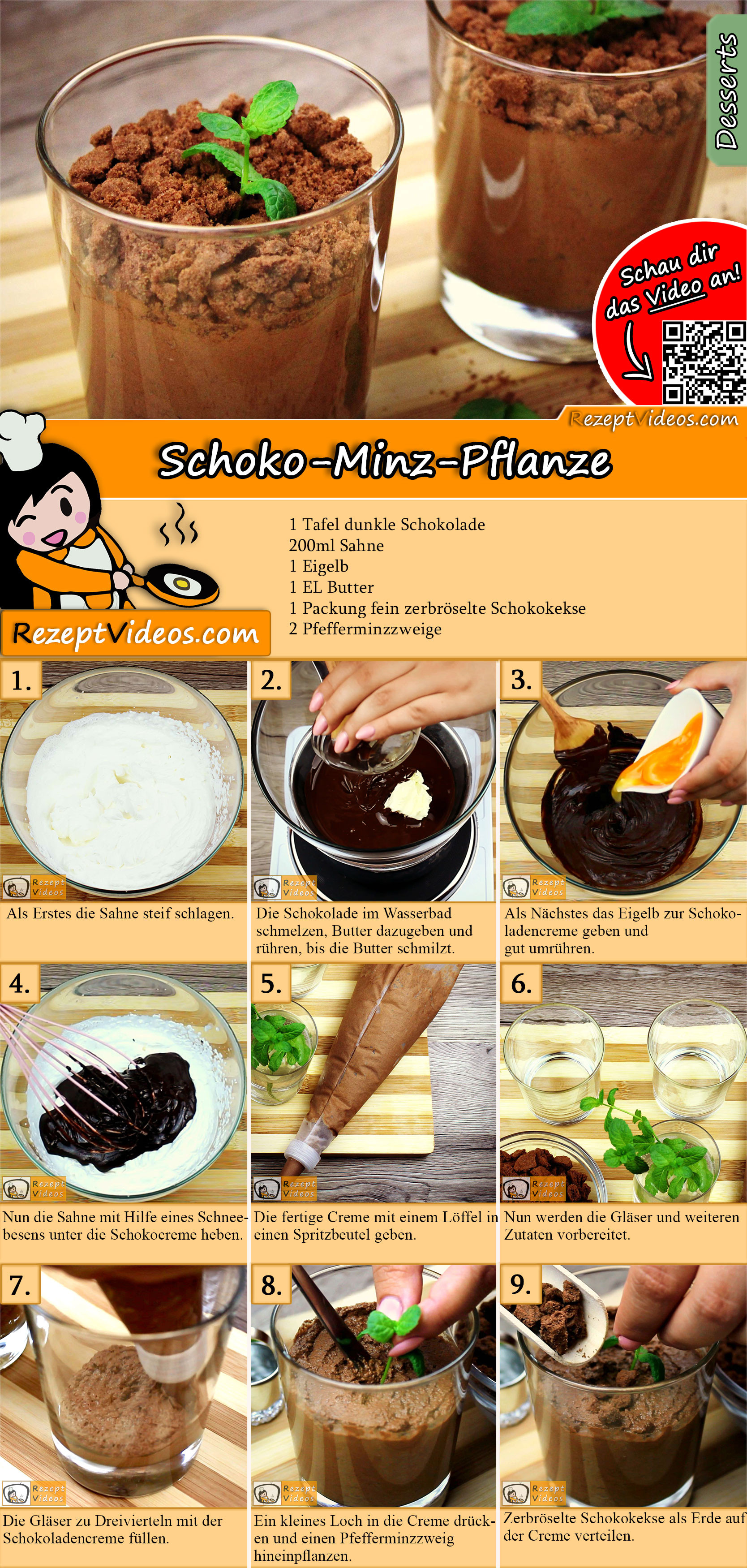 Schoko-Minz-Pflanze Rezept mit Video