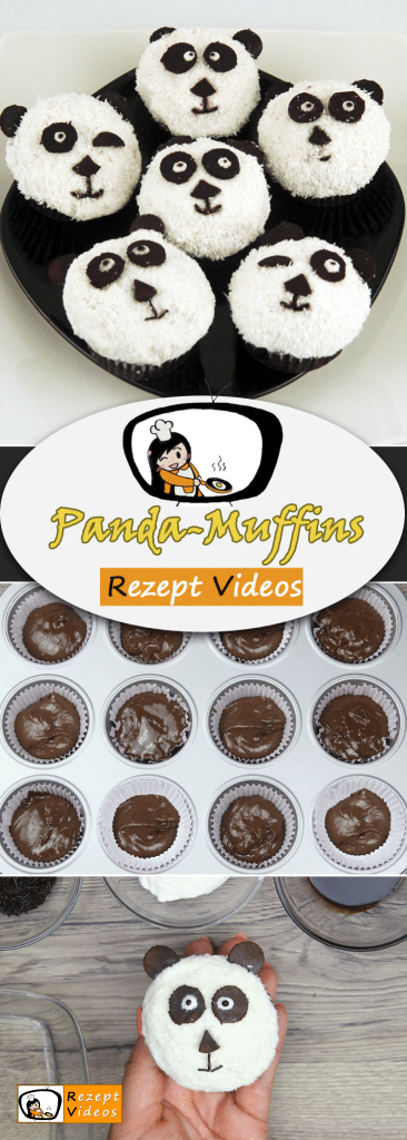 Panda-Muffins, Rezept Videos, einfache Rezepte, Muffin Rezepte, Kuchen Rezept, Kinder Rezept, leckere Rezepte