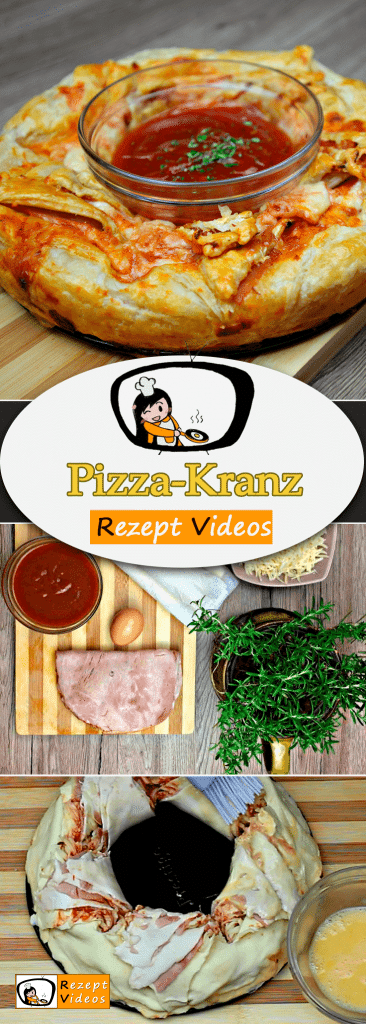 Pizza-Kranz, Rezept Videos, einfache Rezepte, Pizza Rezepte, Fingerfood, Partyfood, Party Rezept, Mittagessen Rezept, leckere Rezepte