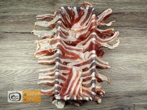 Hähnchenbrust mit Bacon und Käse in Rehrückenform gebacken Rezept - Zubereitung Schritt 5