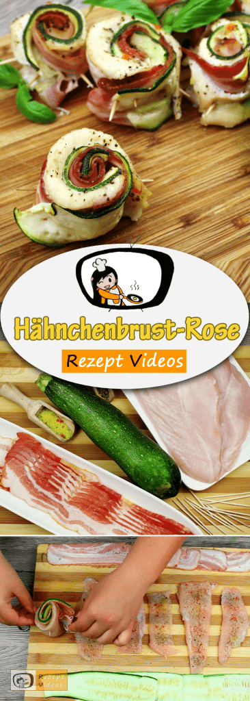 Hähnchenbrust-Rose, Rezept Videos, einfache Rezepte, Hähnchenrezepte, leckere Rezepte