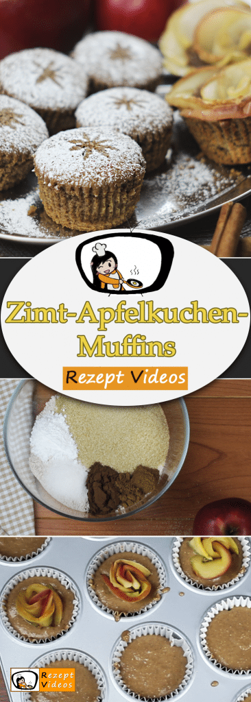 Zimt-Apfelkuchen-Muffins, Rezept Videos, Muffinrezept, Muffin Rezept, Weihnachten Rezepte, einfache Rezepte, einfache Gerichte, Kuchen Rezepte