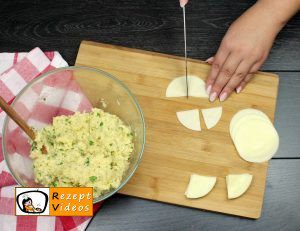 Mit Käse gefüllte Kartoffeltaler Rezept Zubereitung Schritt 4