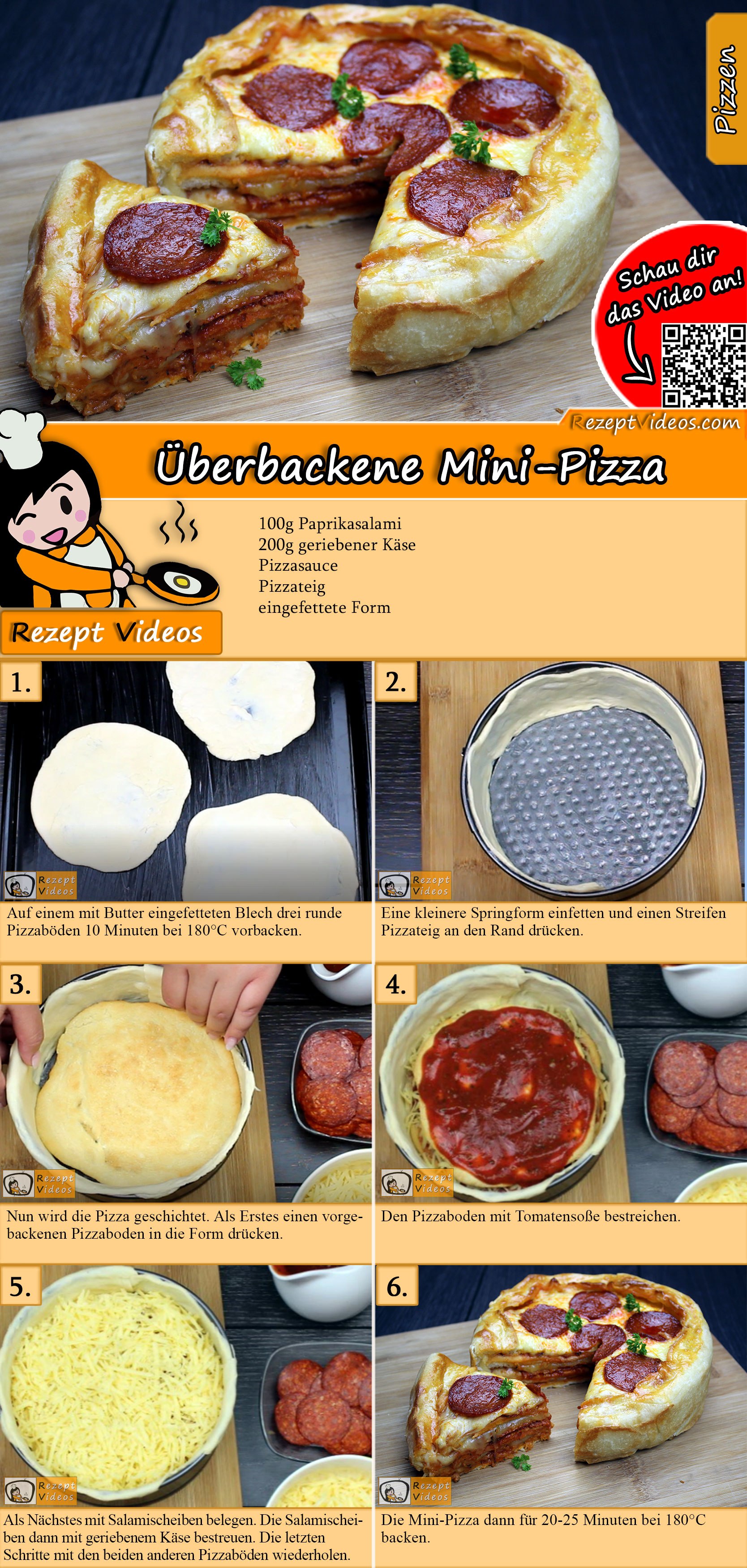 Überbackene Mini-Pizza Rezept mit Video