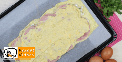 Käseröllchen mit Ei und Schinken Rezept Zubereitung Schritt 9