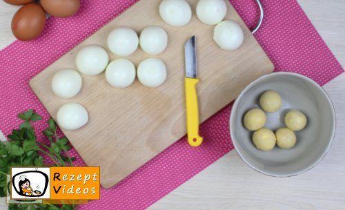Käseröllchen mit Ei und Schinken Rezept Zubereitung Schritt 3