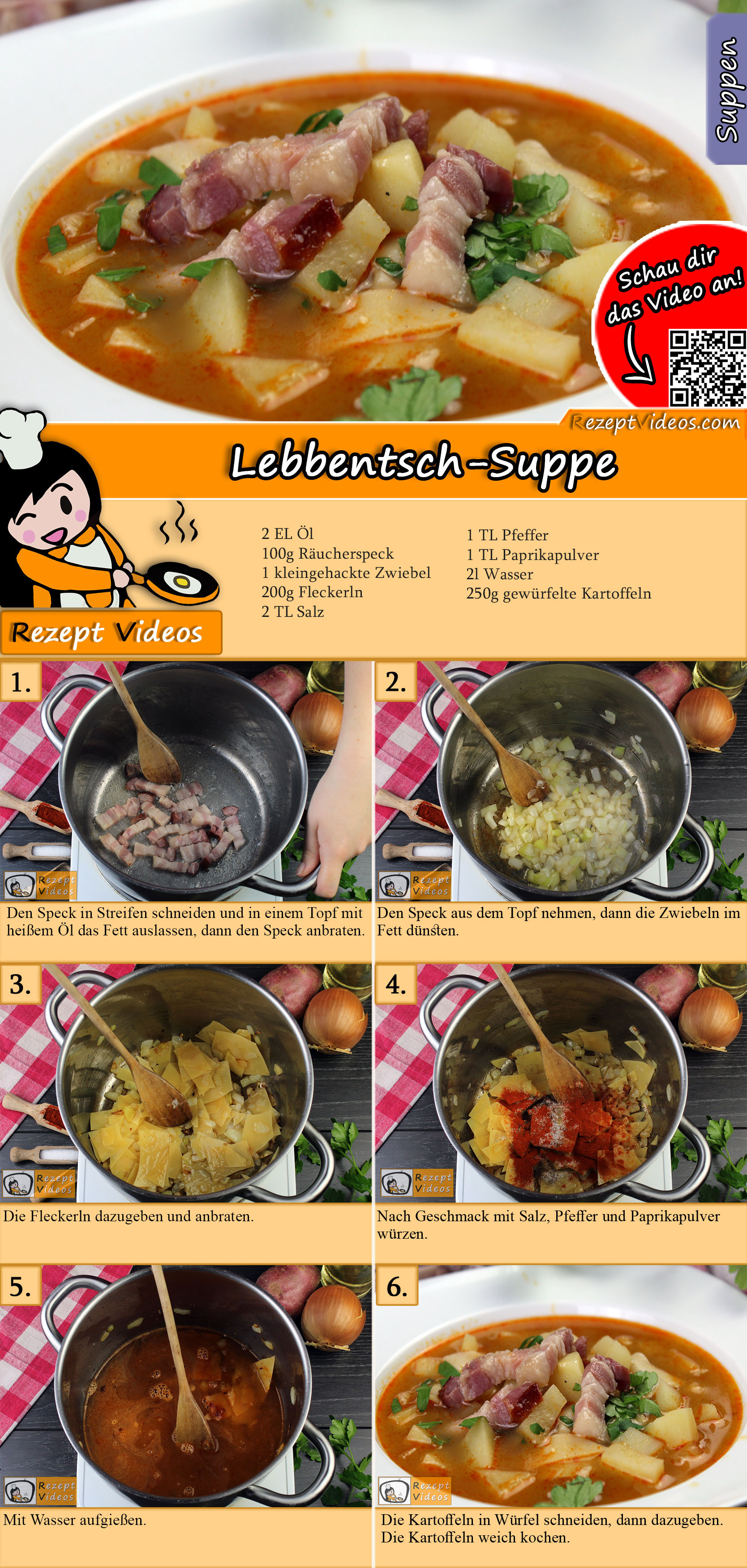 Lebbentsch-Suppe Rezept mit Video