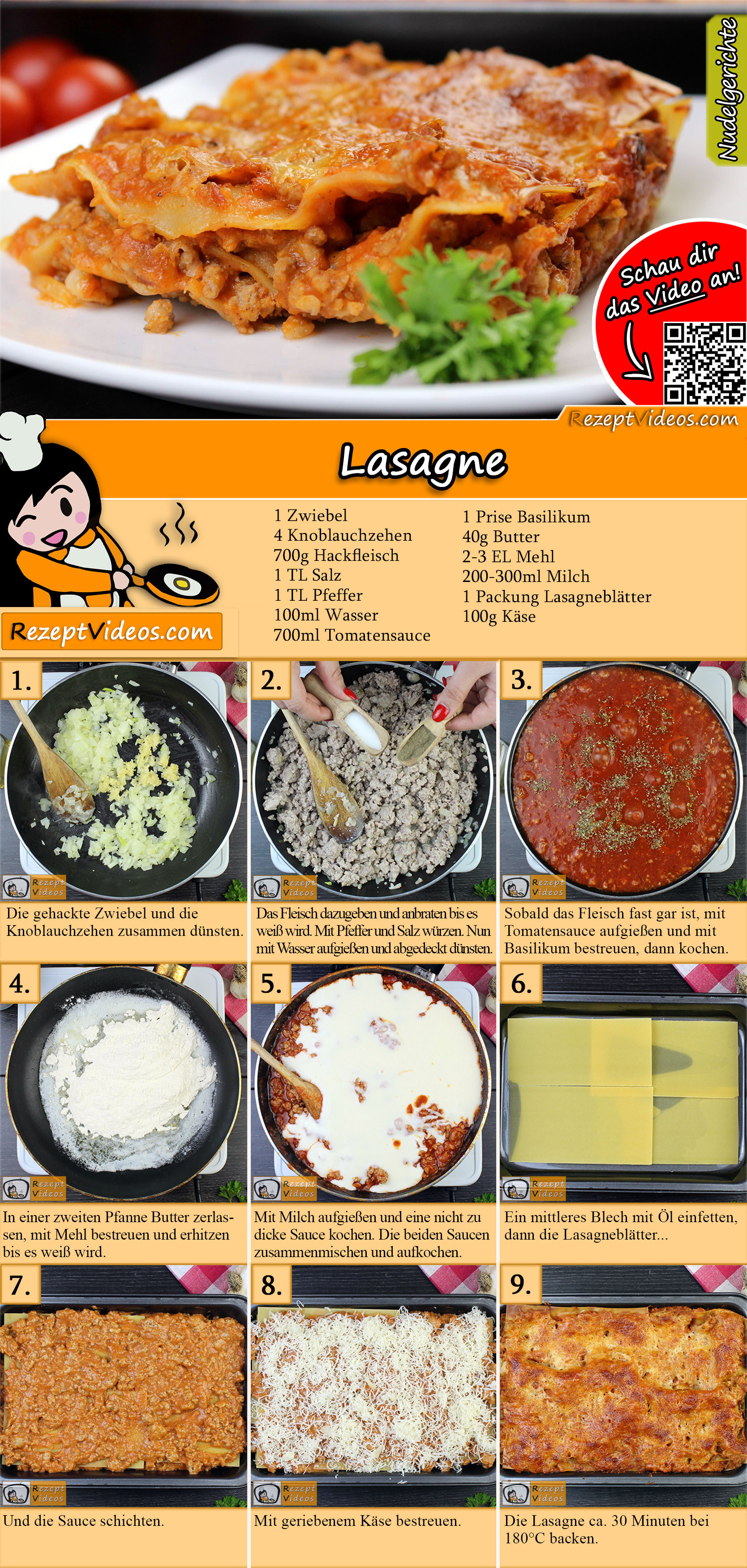 Lasagne Rezept mit Video