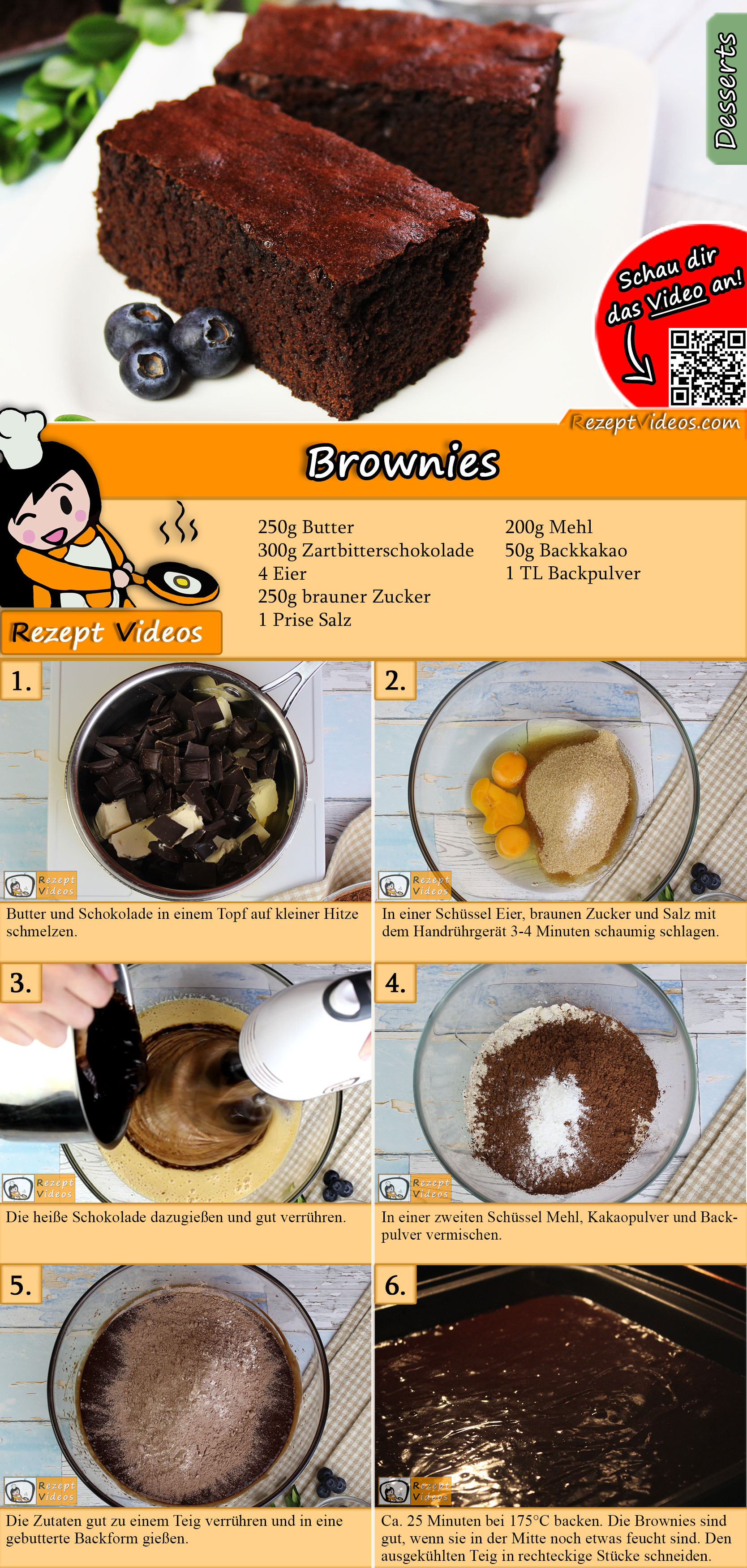 Brownies Rezept mit Video