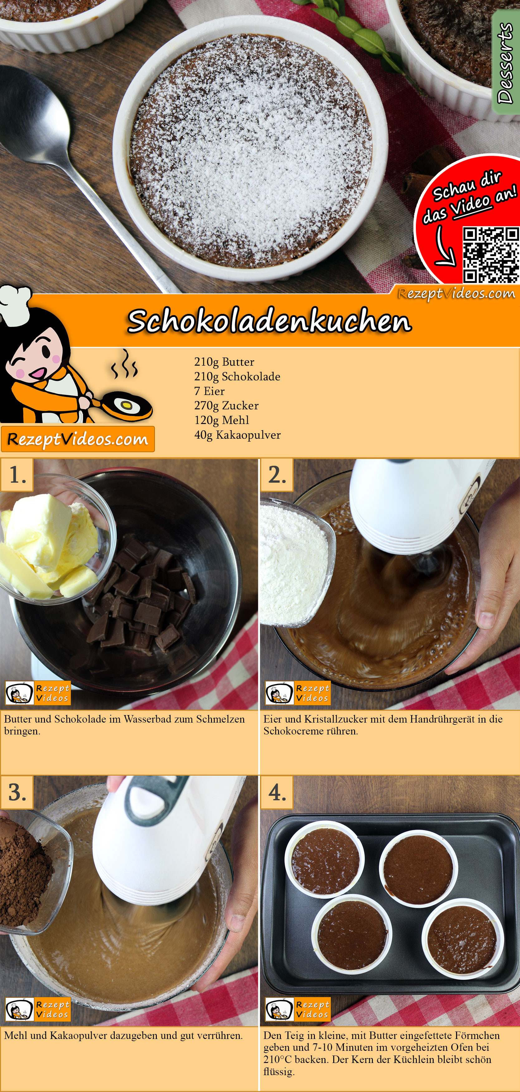 Schokoladenkuchen Rezept mit Video